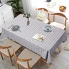 140x220cm Rectangle Checkered Table Cloth - Waterproof, Oil Proof, Spill