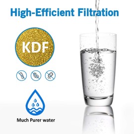 Lifefilter RV Inline Water Filter with Solid Brass 90 Degree Hose Elbow, Eliminates Stress and Strain On RV Water Intake Hose Fittings(4 Pack)