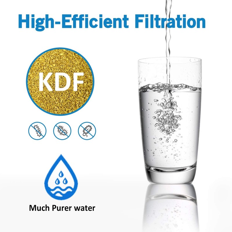 Lifefilter RV Inline Water Filter with Solid Brass 90 Degree