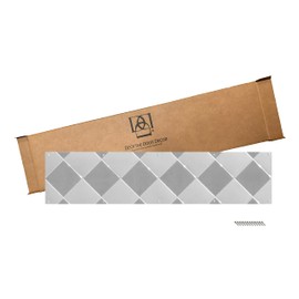 Deck the Door Decor | Door Kick Plate - Stainless Steel - Screw Mount - Multiple Artisan Embossed Patterns – Multiple Sizes… (6" x 30", Harlequin Stainless Steel)