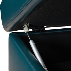 A Ainehome Sectional Sofa for Living Room, Ottoman, Modern Faux Leather Storage Ottoman for Living Room Furniture Sets, Apartment and Small Space(Size:35‘’x23.5‘’x17.5‘’H, A-Denim)