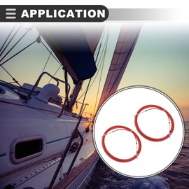 Motoforti Universal Marine Boat Throttle Shift Control Cable, 9M/30FT, Stainless Steel Rubber, Red, 2 Pc