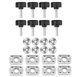 Universal Hard Top Quick Removal Fastener Thumb Screw and Nut Kit Compatible with All Jeep Wrangler YJ TJ JK Unlimited Sahara Rubicon 2/4 Door.