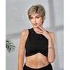 Mystylecos pixie wig Short Female Hair Wigs Short Golden Brown