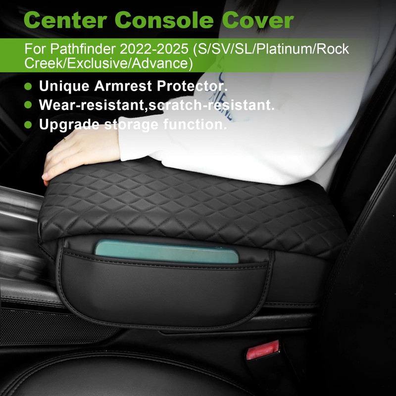 SDPVorn Center Console Cover for Nissan Pathfinder Armrest Cover Console