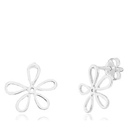 DTPsilver - Women's Earrings 925 Sterling Silver Daisy Flower Stud Earrings, Sterling Silver, No Gemstone