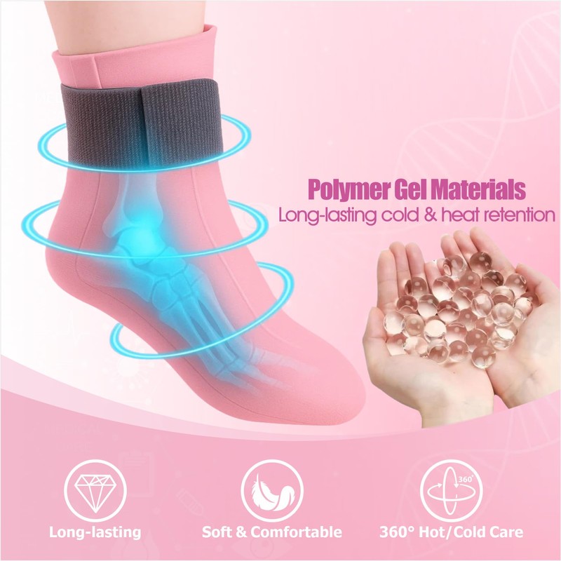 Foot Cold & Hot Gel Pack Sock for Neuropathy, Plantar