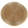 Sifcon 30 CM GLASS BEADED ROUND PLACE MATS COASTERS (GOLD)