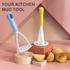 1Pc Random Color Manual Silicone Potato Masher, Cooking Utensils Masher,