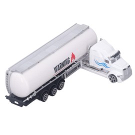 HELEVIA Oil Tanker Truck Model, High Simulation, Interactive, Realistic Alloy Tank Truck Trailer Toy for and Parents