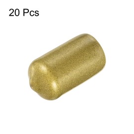 QUARKZMAN 20 Stück Gummikappen Gummi Endkappen 11.5 mm ID Gummi Stopfen Verschlusskappe Vinyl PVC Bolzenkappe Schraubengewinde Rundrohr Bolzenkappenabdeckung Gewindeschutz, Golden