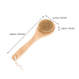 NOLITOY 2 Pack Bristle Shower Brush Exfoliating Body Scrubber for Wet Dry Brushing Dry Brushing Bath for