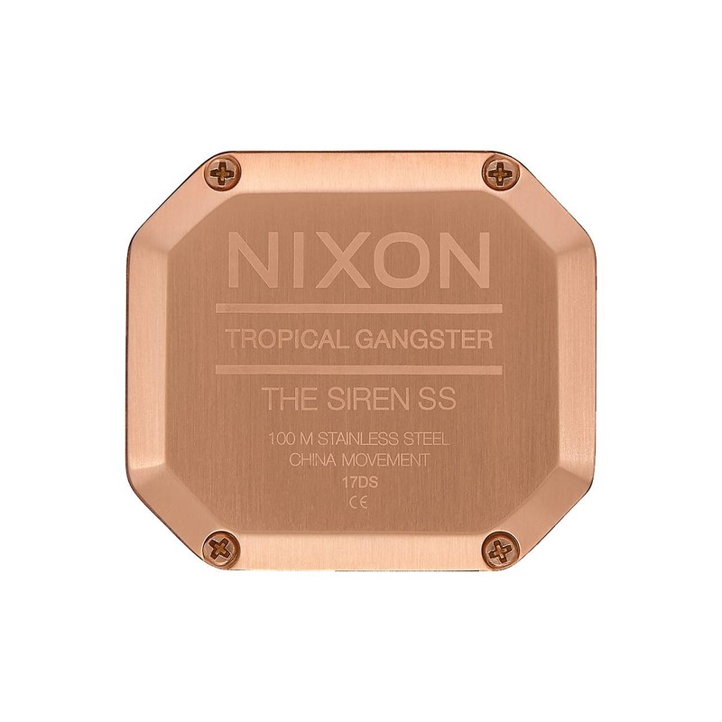 Nixon A12111098-00 Women's Siren SS Watch, Rose Gold/Black, sports