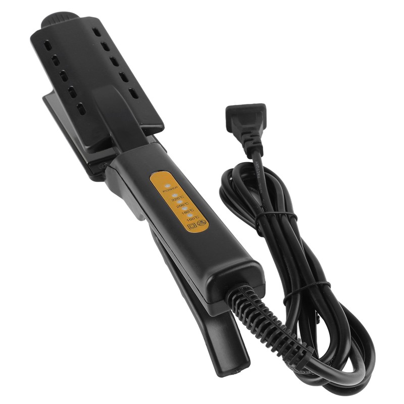 Hair Straightener Wide Steam Flat 4 Level Adjustable Temperature Black