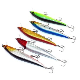 【正規輸入品】オルルド釣具 ルアーセット 5個 14cm 23g ミノー E シーバス・ヒラメ・マゴチ ショア ボートゲームの青物 などに最適 フィッシュイーターゲットに ソルトウォーター定番の5色5個セット qb100028a01n0