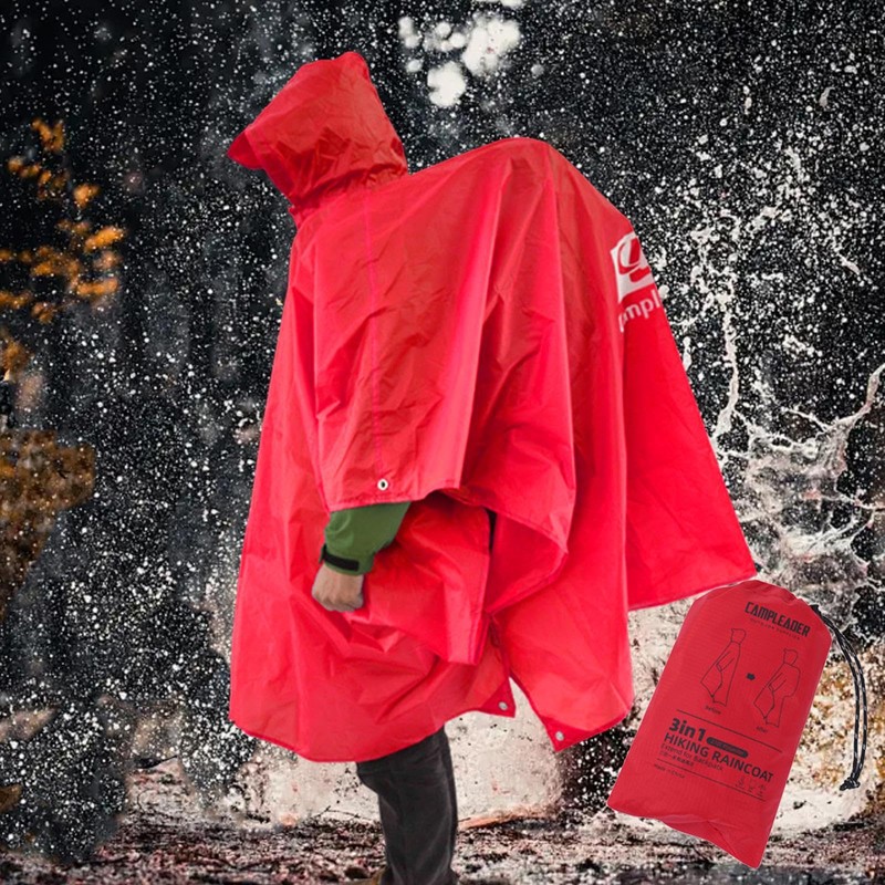 DeeRace Rain Poncho, Raincoat, Poncho, Hooded Rain Poncho, Waterproof Raincoat,