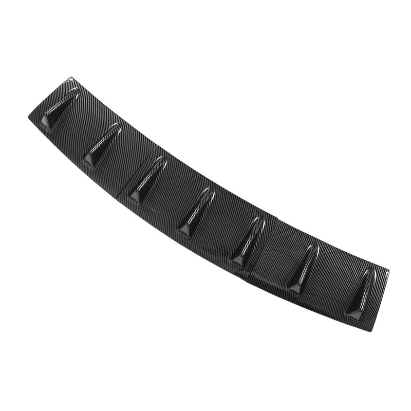 3 Pcs Chassis Deflector Universal Black Rear Lip Shark Fin