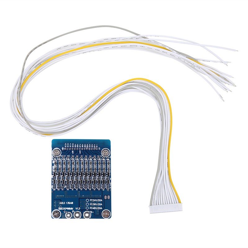 13S 48V 20A Li ion Cell 18650 Battery Protection BMS