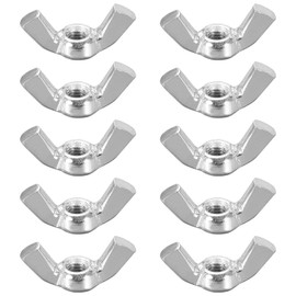 Xiciki M10 Flügelmuttern, 10 Stück Flügelmuttern aus Edelstahl, Flügelmutter zur Befestigung – Silber