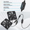 GDSTIME Dual Speed Control USB Fan 120mm, 2 Pack 120x120x25mm
