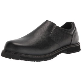 Dr. Scholl's Shoes Men's Winder II Slip Resistant Work Loafer,Black Leather,10