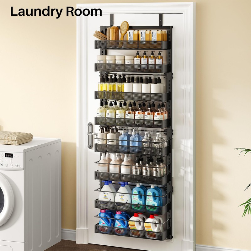 SNTD Over the Door Pantry Organizer - 8 Tier Adjustable