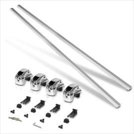 Universal Adjustable 50" Aluminum Roof Rack Cross Bars Crossbar w/Keys,Silver