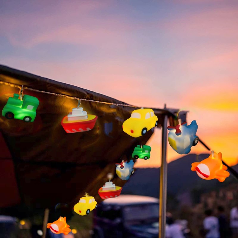 Riaxuebiy 1.65M 10LED Transportation Tool Collection Shape String Light Airplane
