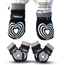 Medical Therapeutic Double Sided Non-Slip Cotton Dog Socks | PawFlex Comfy Pawz Silicone grip on Inner Cuff No Twisting or Sliding Off | Senior & Disabled dog Traction Control |Pet Paw Protection