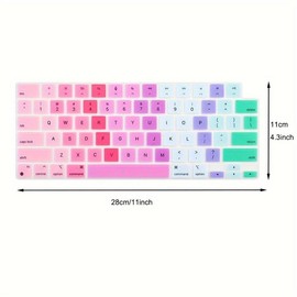 Fashionable Laptop Keyboard Silicone Cover Skin, 1 Count Dust-proof Keyboard Covers, Premium Ultra-thin Silicone Keyboard Skin Compatible with MacBook Air 13" 15.3"(A2681 A2941)/2021 Pro/Max Pro 14" 16" (A2442 A2485) Mac M1