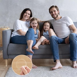 Premium Non Slip Furniture Pads, Cuttable Clear Soft Strong Self Adhesive Rubber Furniture Grippers, Anti-Sliding Anti-Scratch Floor Protectors for Many Furniture and Appliances (5.9"x 6.3", 3 PCS)