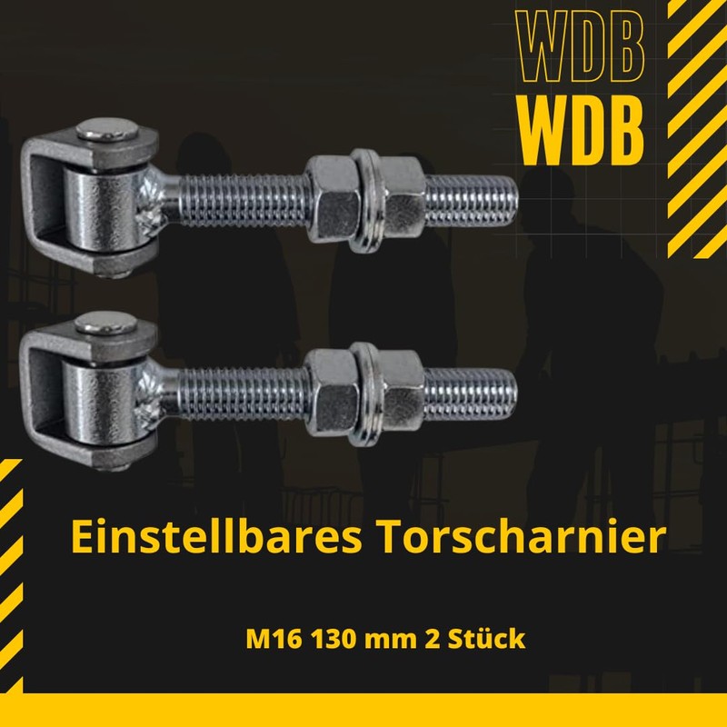 WDB - Gate hinges adjustable galvanised - garden gate hinges