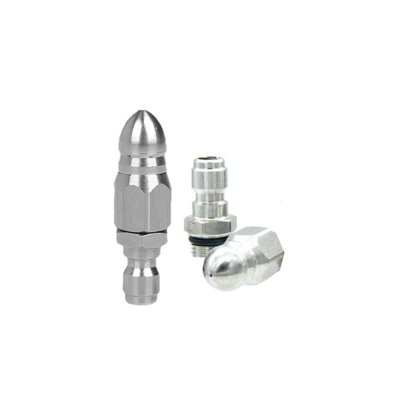 2(Sets) Pressure Washer Sewer Jetter Nozzle with 1/4'' Quickly Connector,Pressure