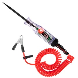 Car Voltage Tester Car Circuit Test Pen 3-48 V DC with Indicator Light Voltage Tester with Digital LCD Automotive Circuit Tester with Crocodile Clip