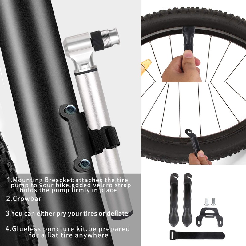 Mini Hand Bike Pump 300PSI Bicycle Tire Pump Portable Presta