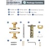 SORWDUERM 1 Pack Gold Door Knobs Passage Door Knobs Brushed