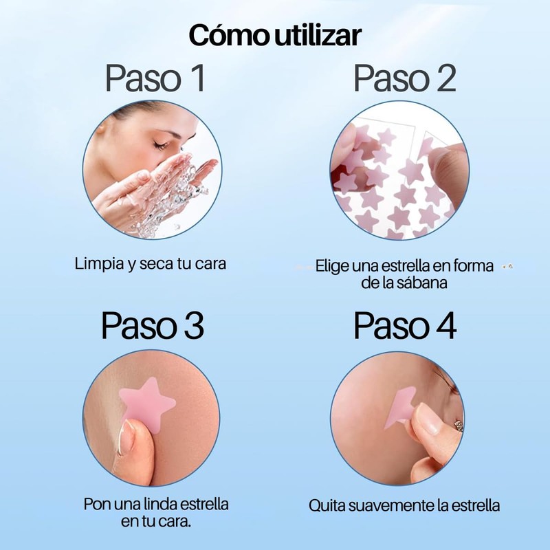 MAFAB | 400 Pack Parches para acné,Parches de Estrellas para