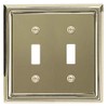 Contoured Metal "Estate" (Bright Brass), wallplate, switchplate, electrical cover, all
