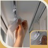 Wonderjune 300 Pcs White Plastic Curtain Hooks for Drapes Window