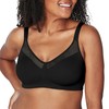 Playtex Women's 18 Hour Smoothing Minimizer Wirefree Bra US4697, Black,