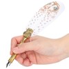 Dip Calligraphy Pen Set Owl Feather Pen Lacquer Stamp Vintage