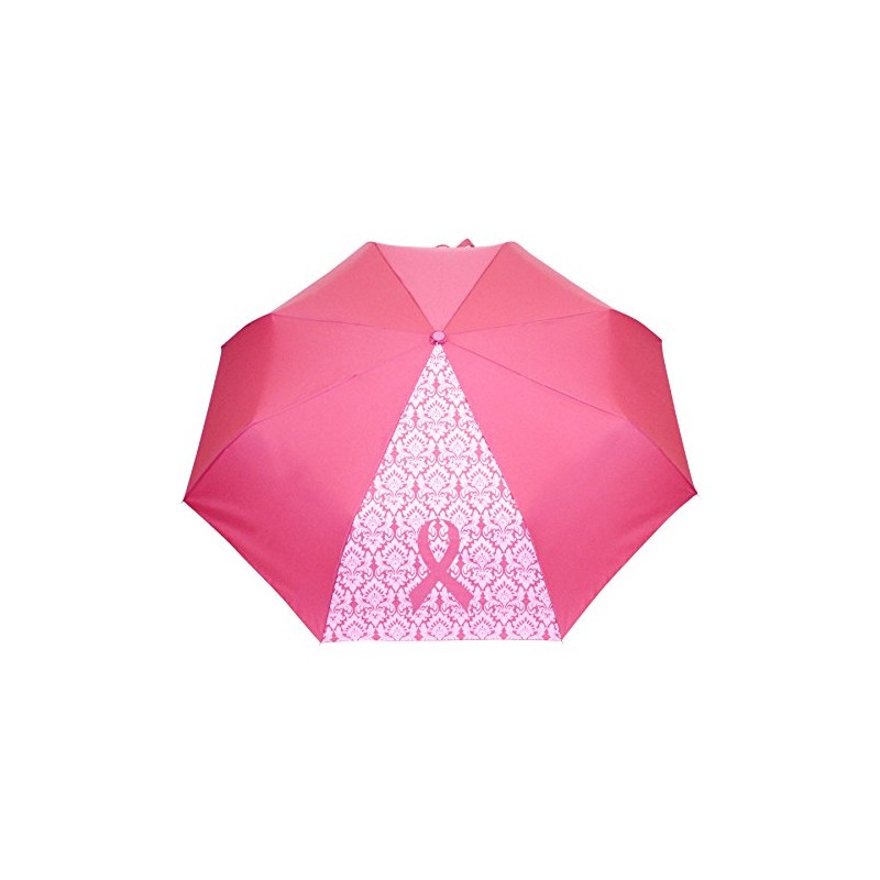 Pink Ribbon Damask Umbrella