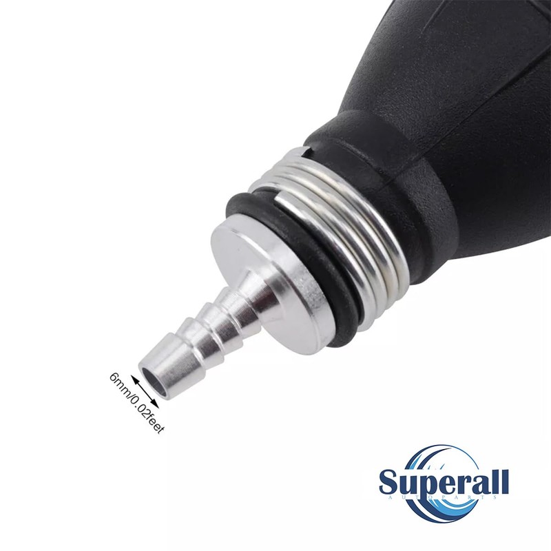 6mm 1/4" Rubber Fuel Transfer Vacuum Fuel Line Hand Primer