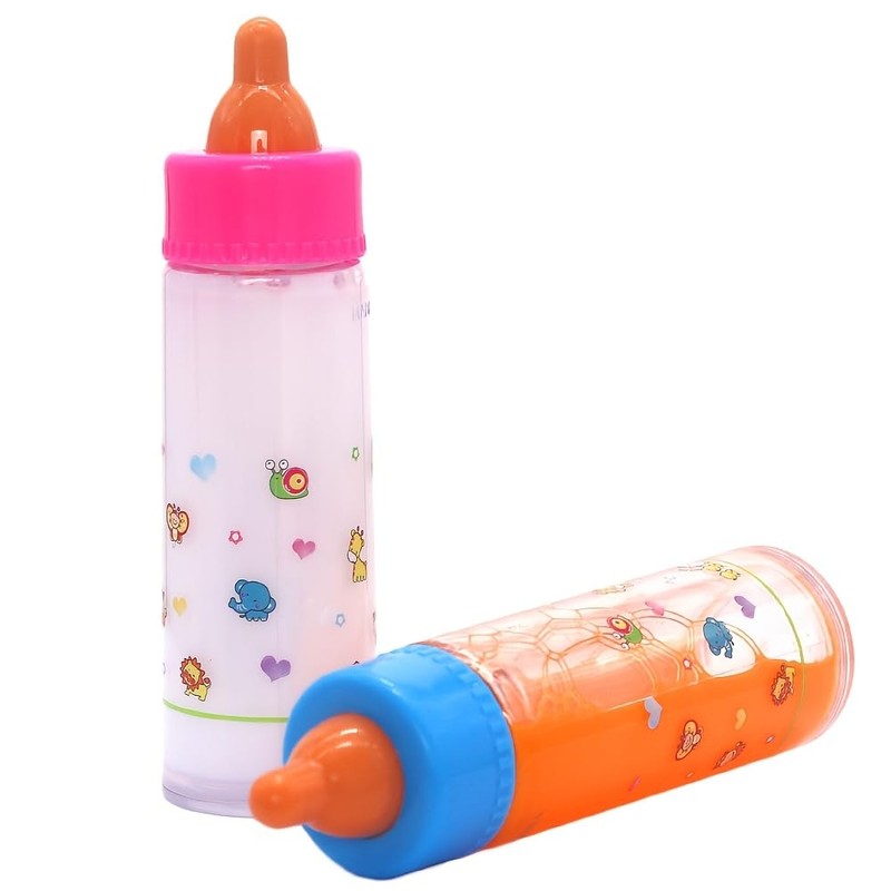 Doll Disappearing Liquid Bottles Set, 2 Pack, 4.9 Inch, White