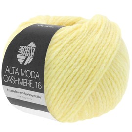LANA GROSSA Alta Moda Cashmere 16, Finest 16 Micron Merino Wool with Cashmere Content, Hand Knitting Yarn Made from 78% Virgin Wool (Merino), 12% Cashmere and 10% Polyamide (Nylon), 50 g for Knitting,