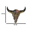 Ebros Gift Rustic Western Patriotic Bull Cow Steer Head Skull