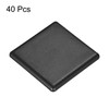 sourcing map Standard Plastic Square Aluminum Extrusion End Cap Black