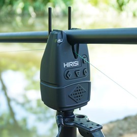 Hirisi Tackle Carp Fishing Bite Alarm 6 LED Colors Adjustable Volume Tone Detachable Ear Rod Fishing Accessories (Black, 3)