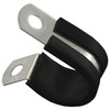 20 PCS Stainless Steel Rubber Cushioned R Shape Clamps,Cable Mounting