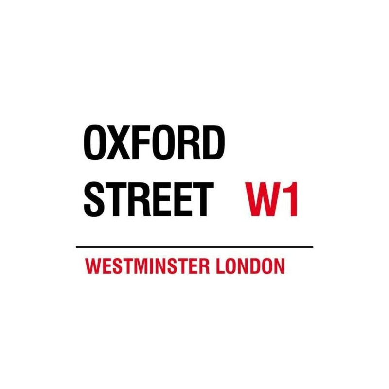 Oxford Street WE1 London Street Sign - Steel, 20 x